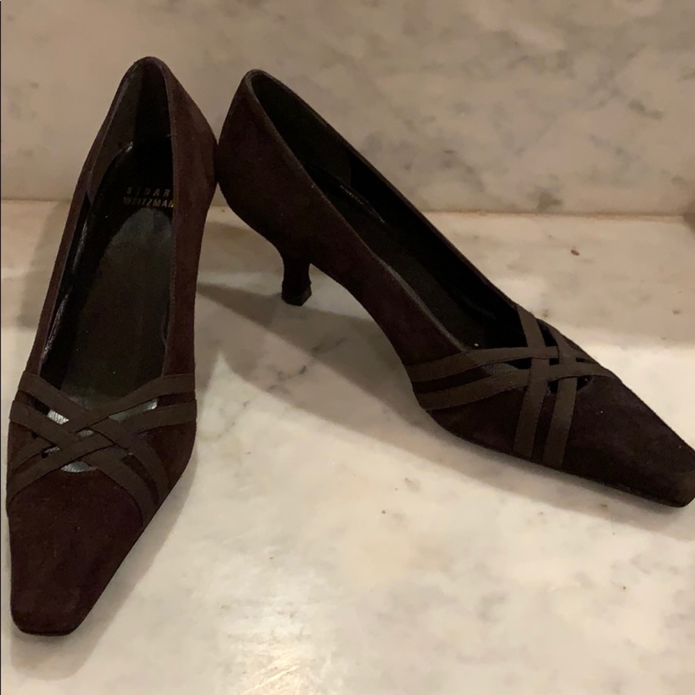 Chocolate Suede Stuart Weitzman Heels